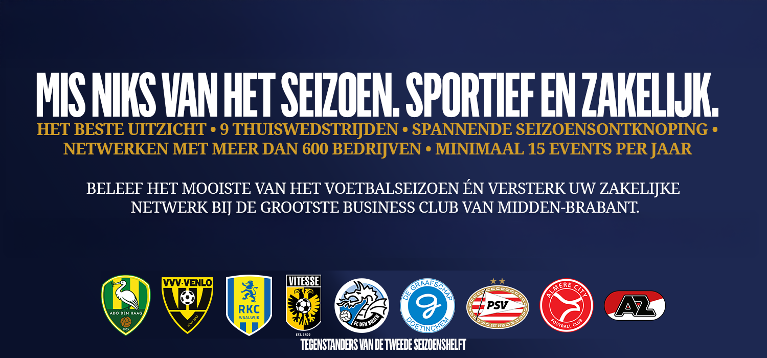 MIS NIKS VAN HET SEIZOEN. SPORTIEF EN ZAKELIJK.